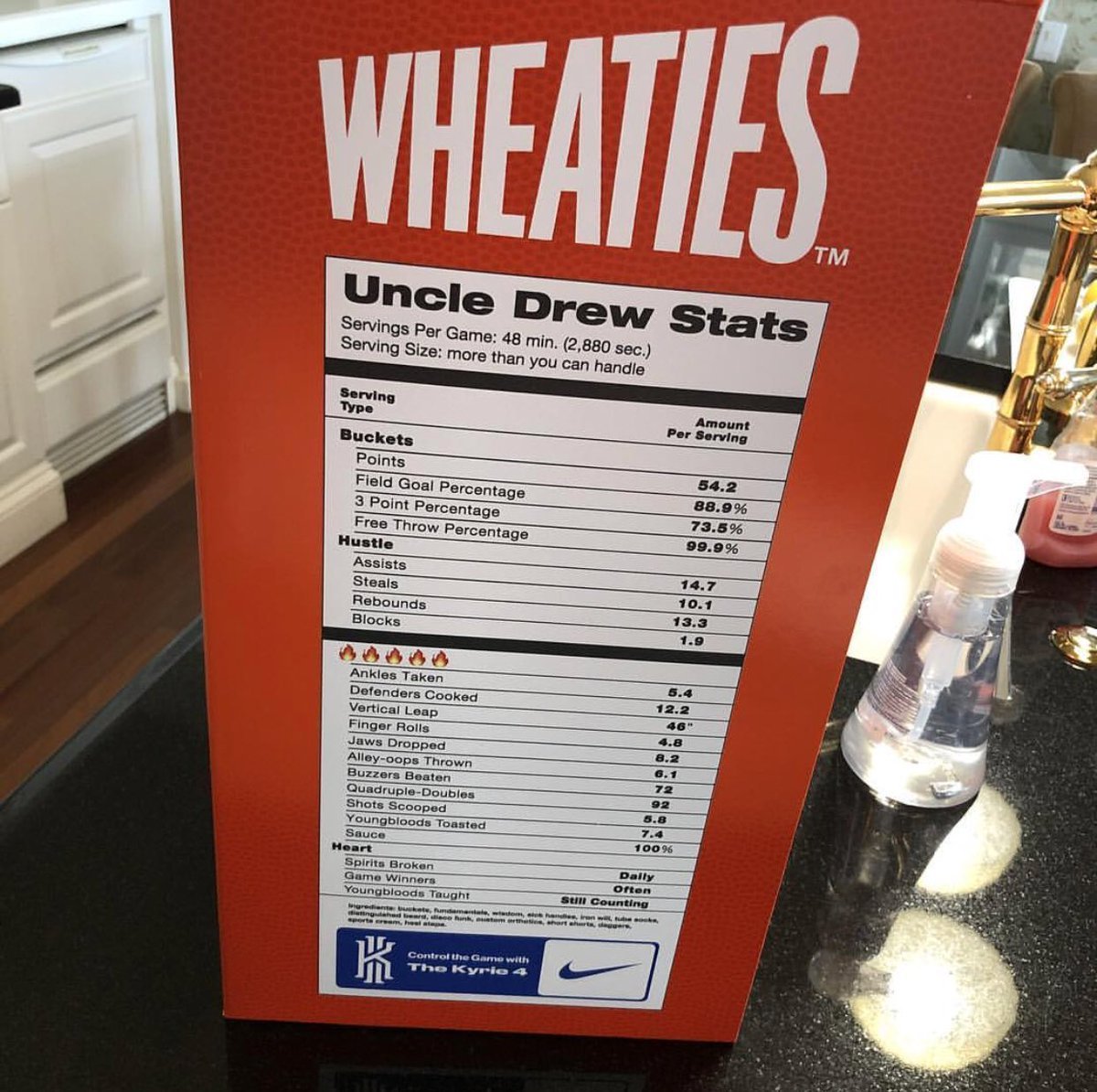 kyrie wheaties box