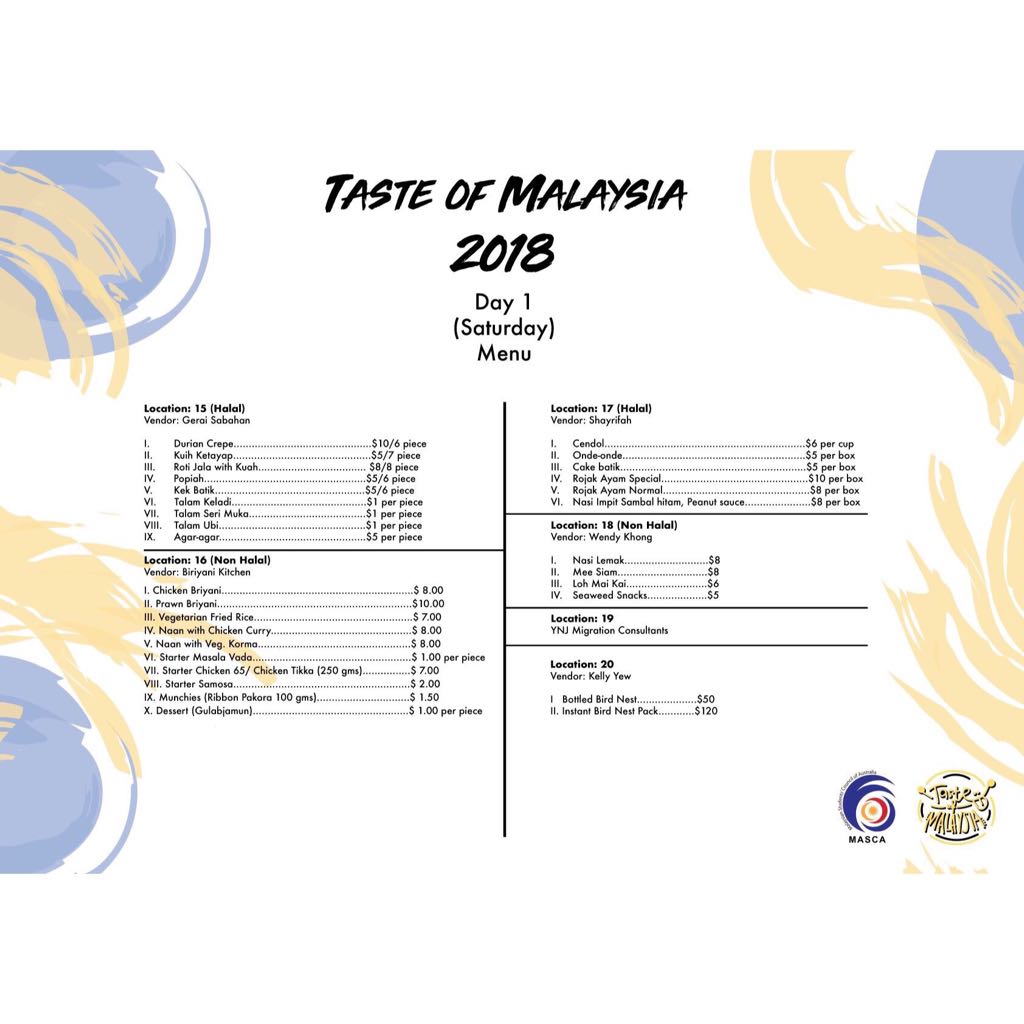 TasteofMYMelb's tweet photo. Announcing the big one with our full list of vendors for both days of Taste of Malaysia 2018! 

Register now at:
https://t.co/UqiEyo4t2X

Taste of Malaysia 2018, 5th/6th May, Drill Hall Multicultural Hub!

#tasteofmalaysia2018 #TOM2018 https://t.co/rsvyQweP7z