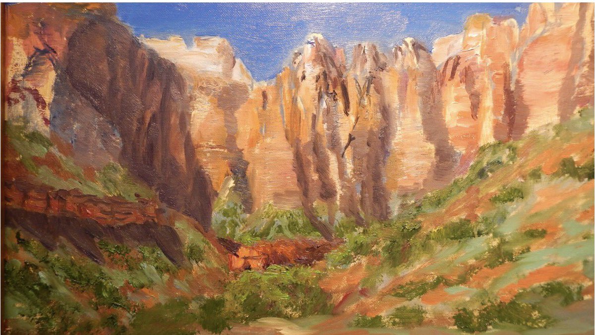 MarkHafemanArt's tweet photo. #Zion #national_parks #HumanCenter #patriarchs #rocktemple #travel #recreationalvehicle #airstream #markhafeman #oilpainting #markhafemanfinearts #art https://t.co/WhyRn6MjMq