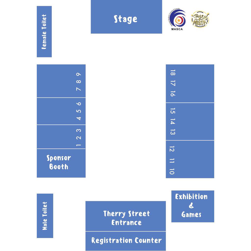 TasteofMYMelb's tweet photo. Seen something you like from the list of vendors? Here's the event layout for both days of Taste of Malaysia 2018 to help you locate them!

Register now at:
https://t.co/UqiEyo4t2X

Taste of Malaysia 2018, 5th/6th May, Drill Hall Multicultural Hub!

#tasteofmalaysia2018 #TOM2018 https://t.co/5yiMZhRIuk