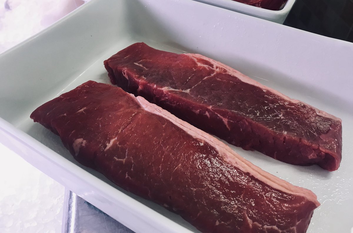beech_inn's tweet photo. A couple of our Delicious Extra Mature Sirloins being prepared for a Customer.. #BeechTree #Steak @Welshfoods https://t.co/VBVtwI74xo