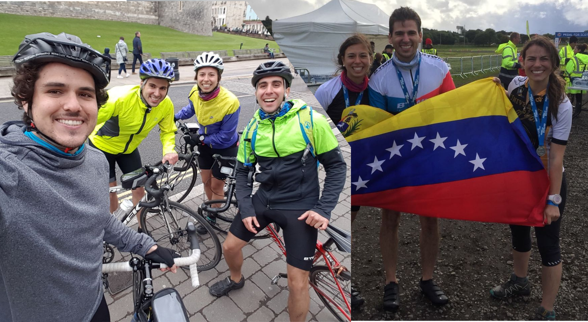 VPHCaSE's tweet photo. Our #ESR @AlbertoLedezma is collecting money for a charity that helps children in need in Venezuela. To promote the #fundraising he is riding by #bike, with other friends, from #London to #Paris! To donate, just follow the link and follow their journey!
https://t.co/QhwwhYdf3Z https://t.co/pfkLKoUDLr