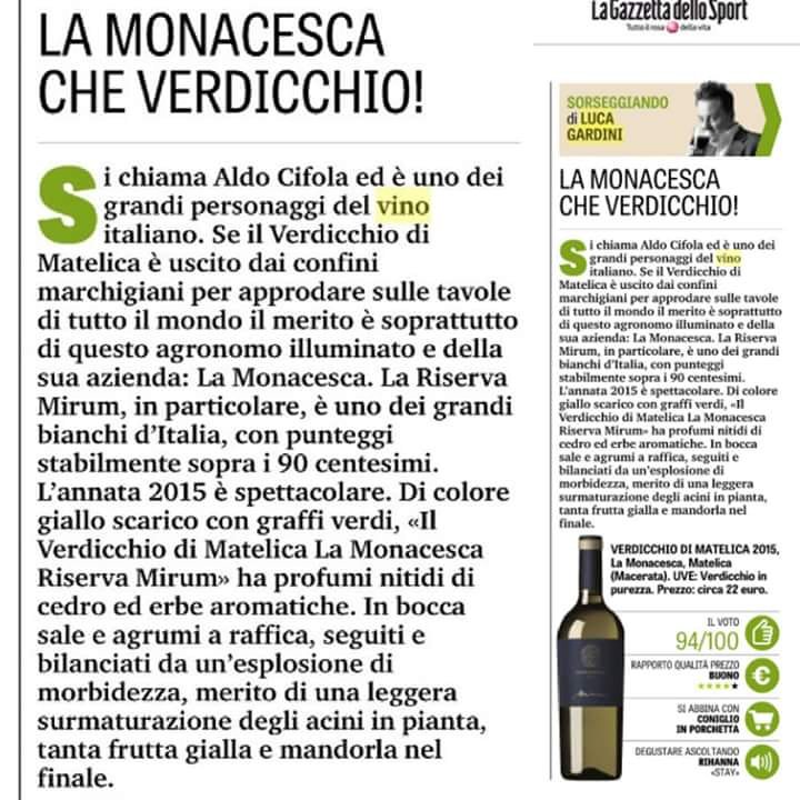 GardiniLuca's tweet photo. Oggi su Gazzagolosa

Il Verdicchio de La Monacesca

#gazzagolosa #lucagardini #lg 🧔
#lamonacesca https://t.co/5f2GdDJ4yi