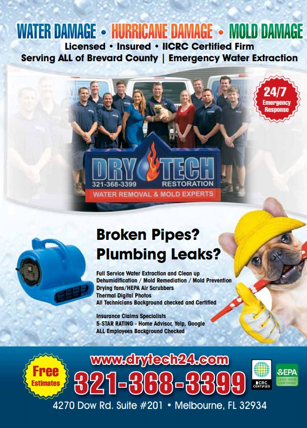 DryTech24's tweet image. Water or Mold damages? 
Serving all of Central Florida
Call us anytime 24/7 at 321-368-3399
#DryTech #WaterDamage #Mold #CentralFlorida #Melbourne #Water #WaterRemoval #MayThe4thBeWithYou