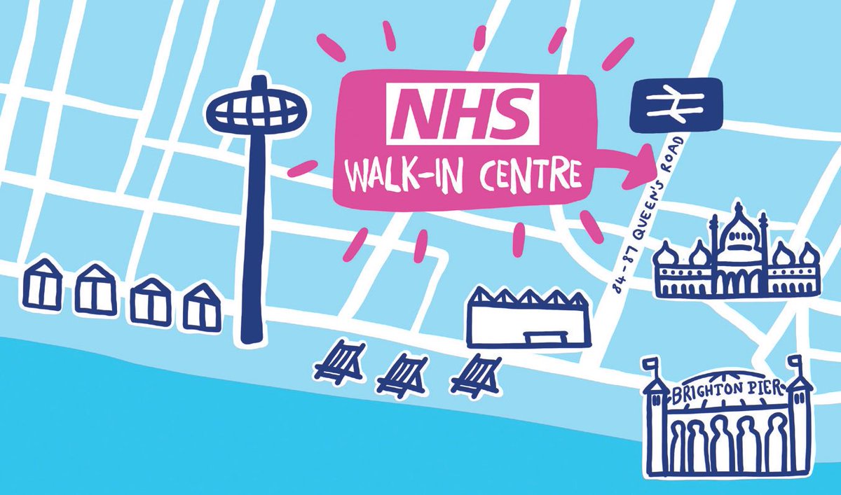 NHSBrightonHove's tweet photo. #Brighton Station NHS Walk-In Centre is open all Bank Holiday, no appointment necessary, no need to register, no need to be a local resident, just turn to be treated https://t.co/NiuA4tgkRF  #HelpMyAandE #HelpMyNHS #HelpMyGP https://t.co/kOuxmYQBb8