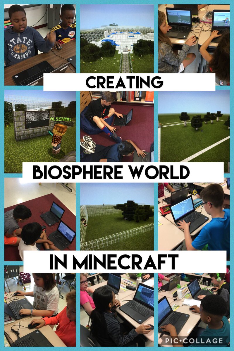 AlgorithmChef's tweet image. To enrich our science unit on habitats, Ss are using @Minecraft to build biospheres to hold different species of animals. Always something fun going on @MoorefieldES #msecodes #lcpscodes