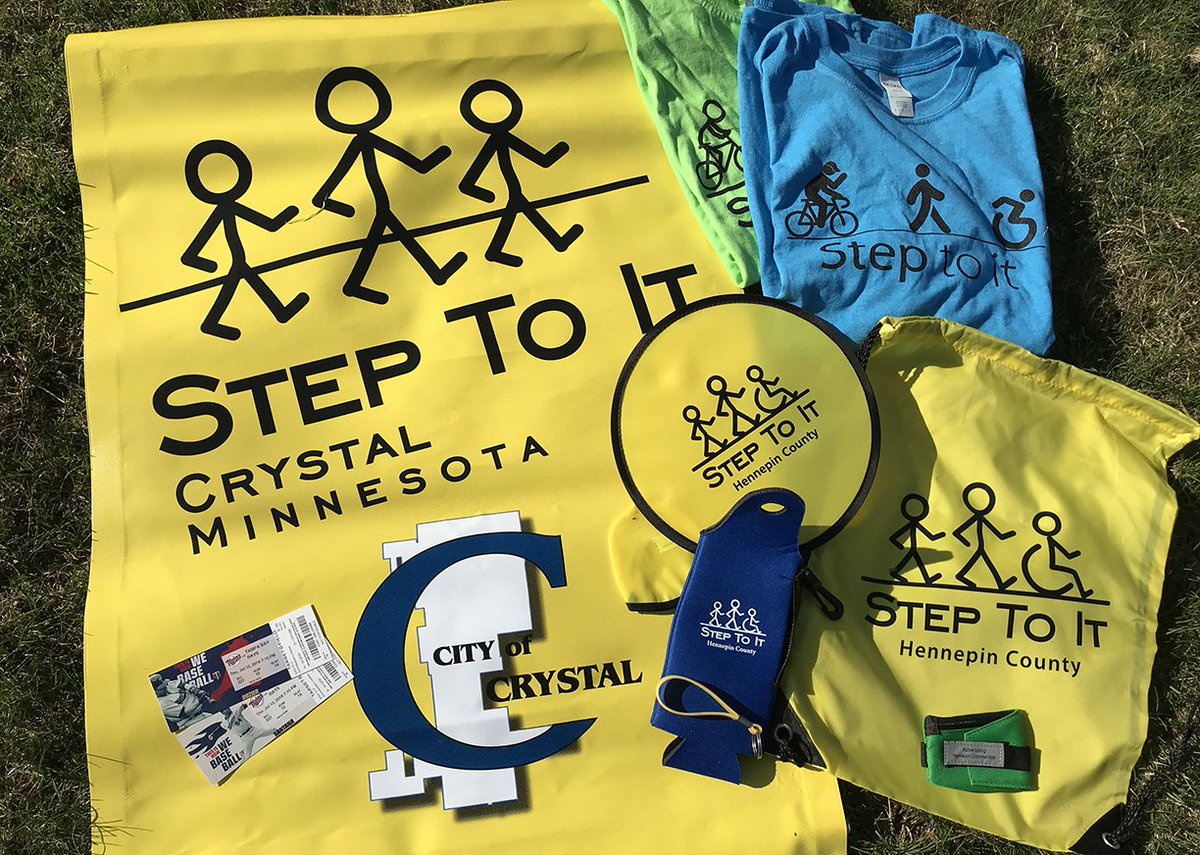 nwlaroche's tweet image. I have goodies from @Hennepin County &amp;amp; @CrystalRec to give away for the #StepToIt challenge - including a drawing for a pair of Twins tickets. Join me every Sat. in May &amp;amp; help Crystal win again this year! facebook.com/events/2161262…