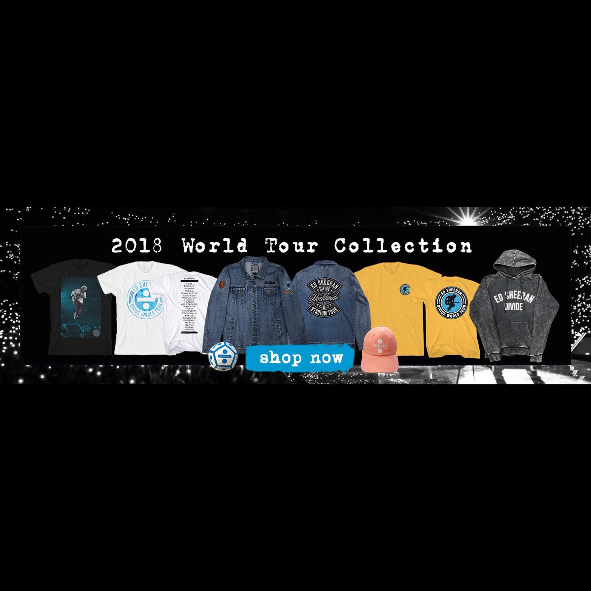 EdSheeran_EU's tweet photo. 2018 World Tour Collection - available now!! 
It’s so pretty!

https://t.co/jVvaRdj1d2 https://t.co/n6SrIaeHu9