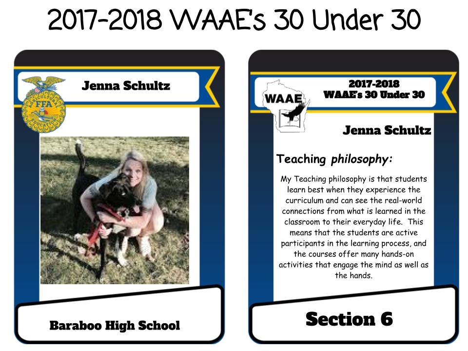 WiAgEd's tweet photo. 30 Under 30: Jenna Schultz, has a great message in her "work/life blend" section: "Everyone is different, and to everyone there is a different blend. It's just a matter of finding what works for you, and if it doesn't work do something about it." #WAAEBeyondtheClassroom https://t.co/sGKp9xCMjl