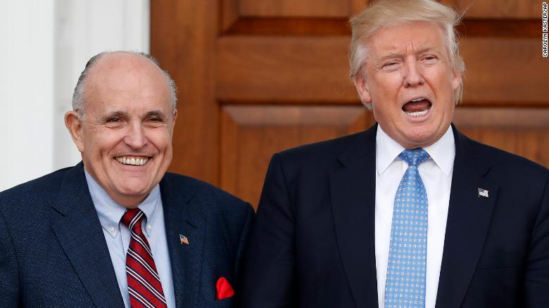 CNN's tweet photo. President Trump walks back Rudy Giuliani: 'He'll get his facts straight' https://t.co/AGvwkTCROI https://t.co/ZN5AWb1kCc