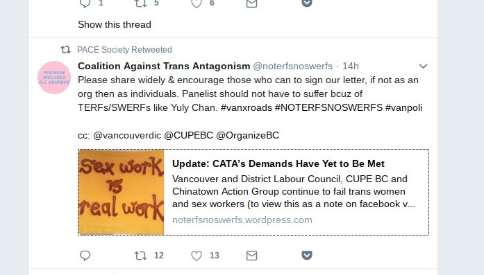 kwardvancouver's tweet photo. I have some thoughts about all this. I might be calm enough. The self-righteous 'demands' of the idiots below had consequences leading to the cancellation of the crossroads panel. It's very upsetting.   &amp; illustrative #DTES #VanPoli https://t.co/KZwpW1F6Pg