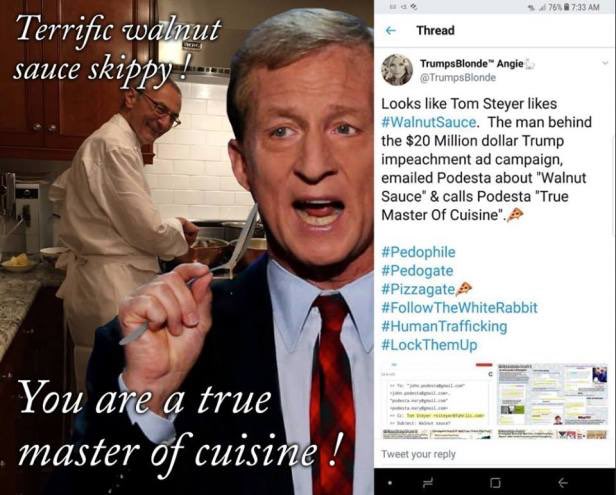 mojo_rizn's tweet photo. @grovdruv @TomSteyer #StopSteyer #SpiritCooking #Unhinged #DeepState #EstablishmentShill #Treason #Commie https://t.co/A7IdJHcpJ8