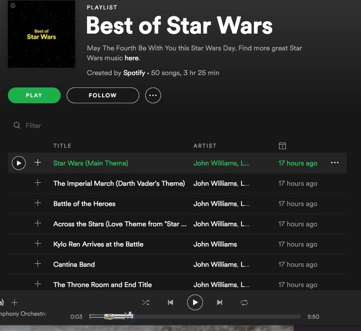 star wars spotify lightsaber