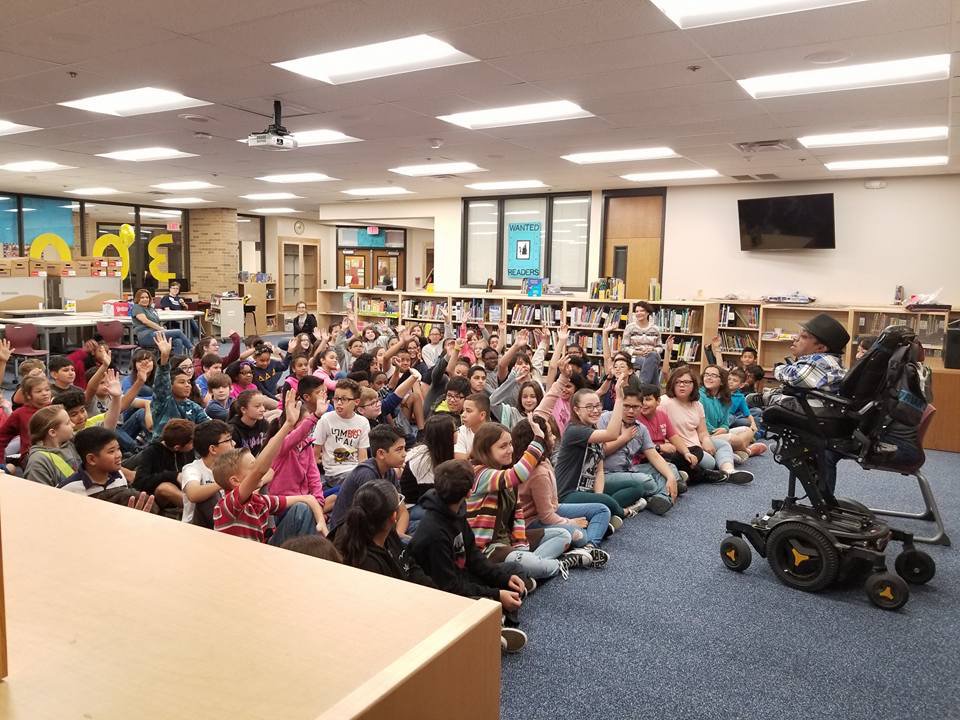NISDTimberwilde's tweet photo. This morning we were honored to host the 2007 NISD Pillar of Caring, Mr. Andy Ramirez. He shared his inspirational story of success in the face of adversity. His message of caring and kindness was perfect for our 5th grade audience. Thank you, Andy. We enjoyed our time with you! https://t.co/RZWNahrlyN