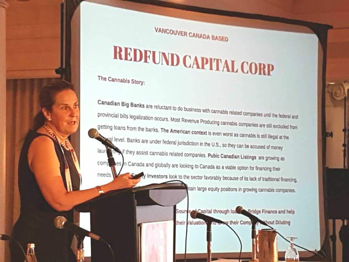 InvestorNewsCom's tweet photo. Meris Kott of #RedfundCapital presenting at #B3Intel on a A #Cannabis #MerchantBank Funding Cannabis 2.0 https://t.co/t3rTlIgAMf