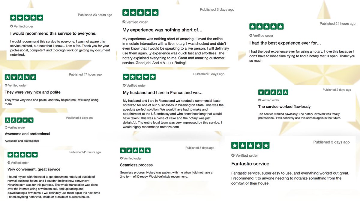 notarize's tweet image. Thought finding a #notary would be a frustrating process? With Notarize, it&apos;s a piece of cake. 🎂 See how our customers are having seamless, amazing experiences getting their docs #notarized!