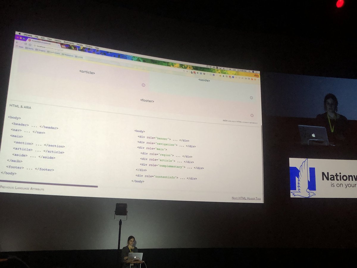 saltnburnem's tweet image. Easy #a11ywins with semantic HTML. // @Martine_Dowden @stirtrek #stirtrek