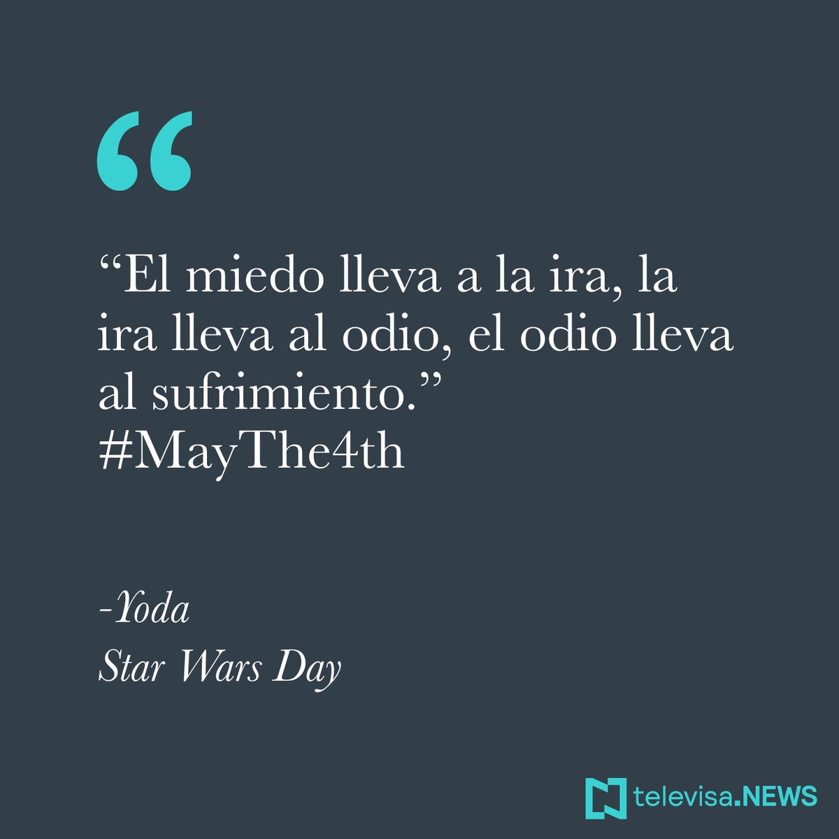 "Paciencia debes tener, mi joven padawan" #MayThe4thBeWithYou #StarWarsDay