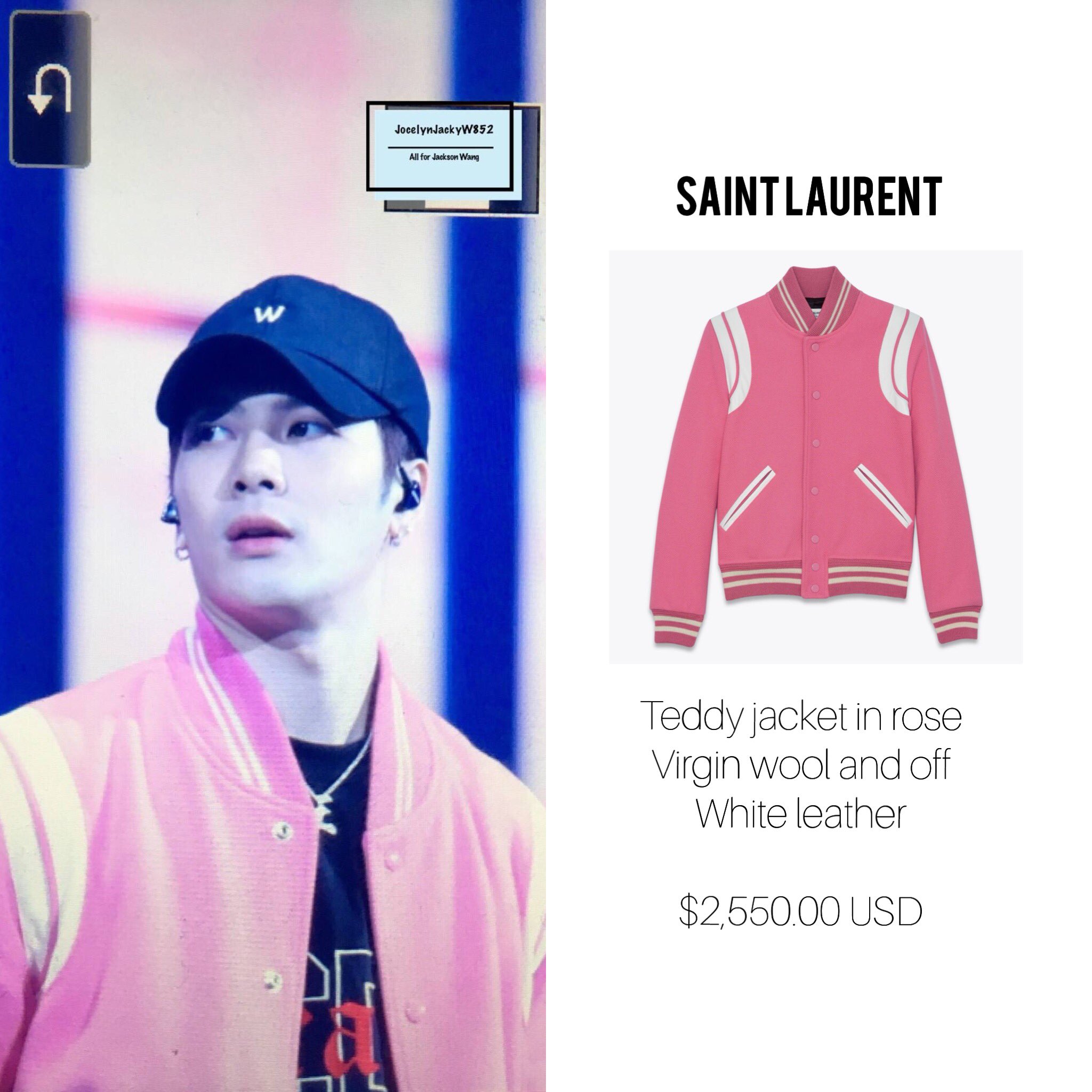 Saint laurent pink teddy jacket new arrivals