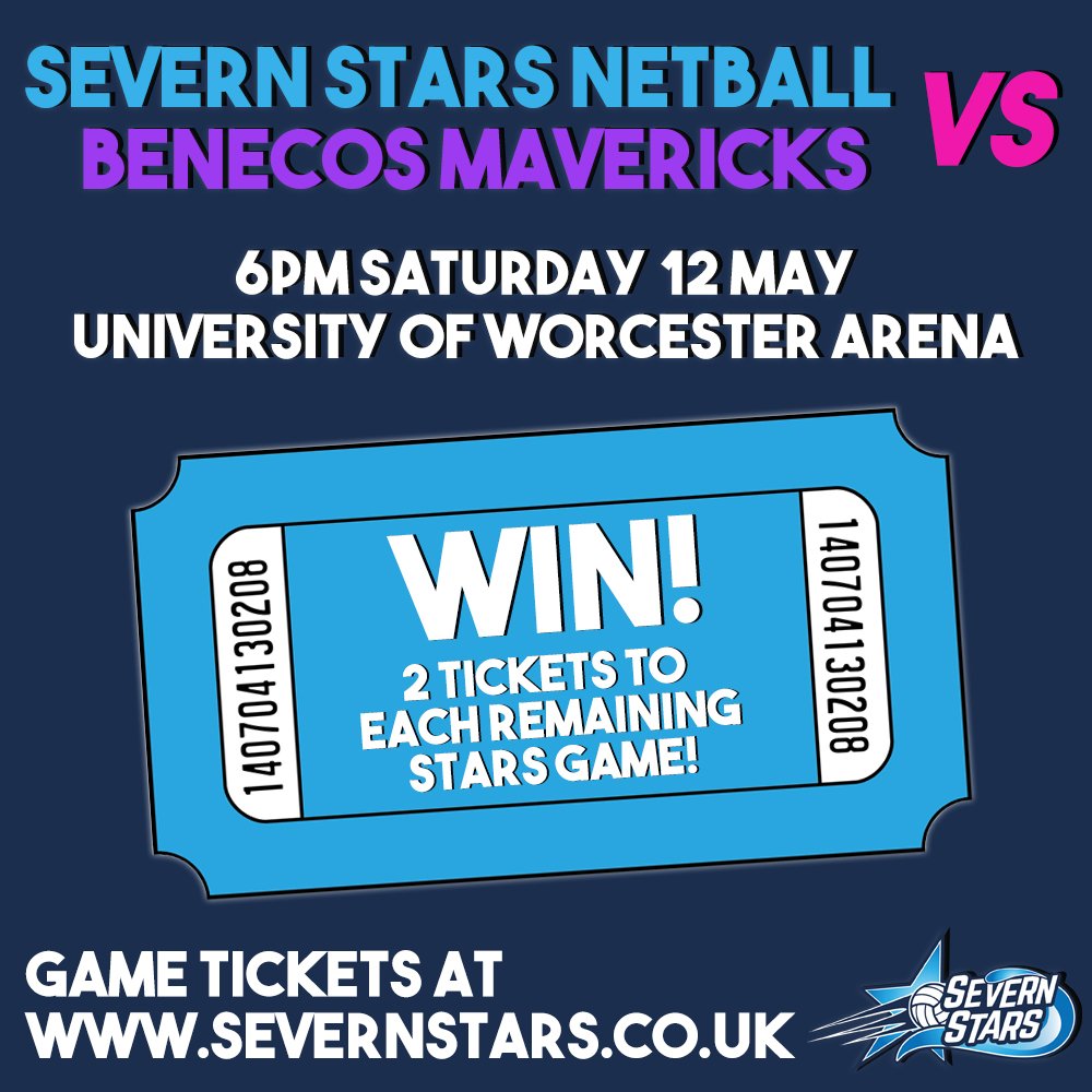 SevernStars's tweet photo. The Severn Stars take on @HertsMavericks on Saturday 12 May at @universityarena 

Everyone who attends will be given a FREE raffle ticket to be in with a chance to win 2 tickets to all of the remaining 2018 Stars games!

Get your game ticket to be in it https://t.co/u3yjoEkMUs 🌟 https://t.co/aMkwscGFCY