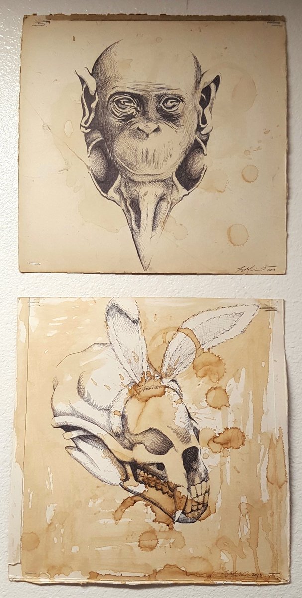 Merrill_Art's tweet image. Today's assignment: Choose your project!
Option 1: Rhyming Animal Project
Option 2: Illustrate Random Song Lyrics

See pics for examples of each option.

@AesopRockWins 

#BonoboCrow
#HareBear
#ChimpShrimp
#AesopRock
#art
#drawing
#painting
#lowbrow
#surreal
#surrealism