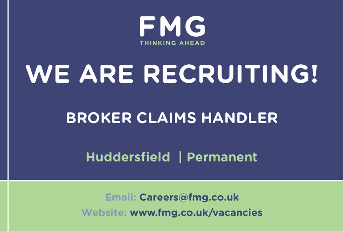 We're looking for a Broker Claims Handler to join our team in Huddersfield! This is a brilliant opportunity for someone with experience in Claims Handling and / or the Motor industry. 

Visit our website for more information: lnkd.in/gRaqxbT

#Broker #ClaimsHandler