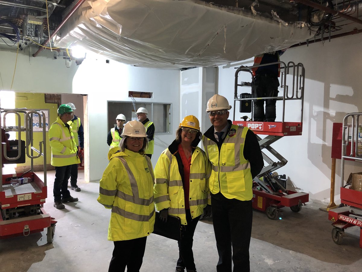 foylesafety's tweet photo. In THEATRE on Critical Services Upgrade Project at Raigmore Hospital, Inverness, Scotland!  Seeing IOSH members at work - Highland &amp; Islands Chair, Rosie Brunton and from clinical team Alison Maclean with Craig Foyle, IOSH President.   @IOSH_tweets @IOSH_Highlands https://t.co/Ib36Hf2Pz3