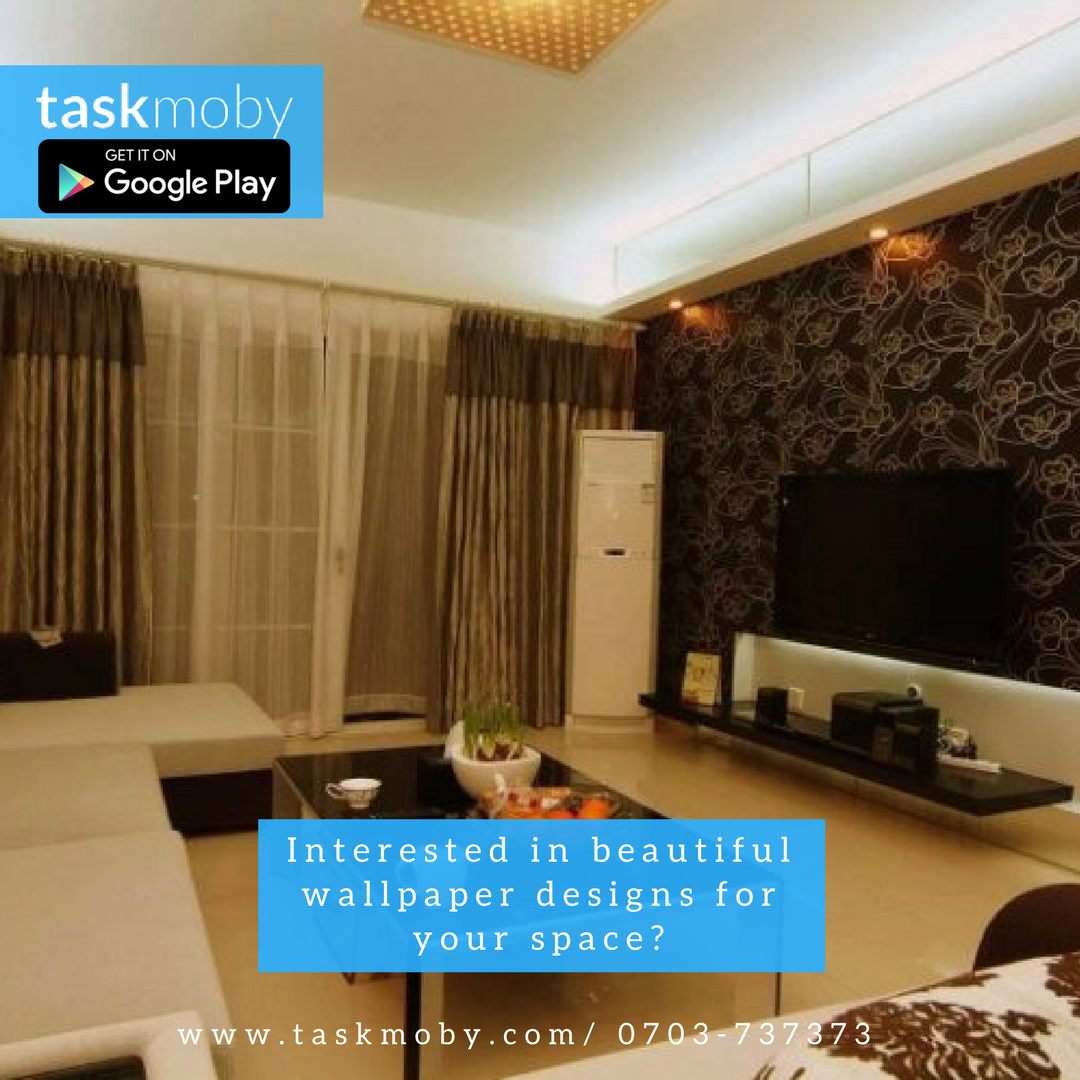 taskmoby's tweet photo. Call us to transform your space with beautiful wallpaper designs on 0703-737373. #Interiors #decor #Wallpaper #TaskmobyApp https://t.co/puB671a6OD