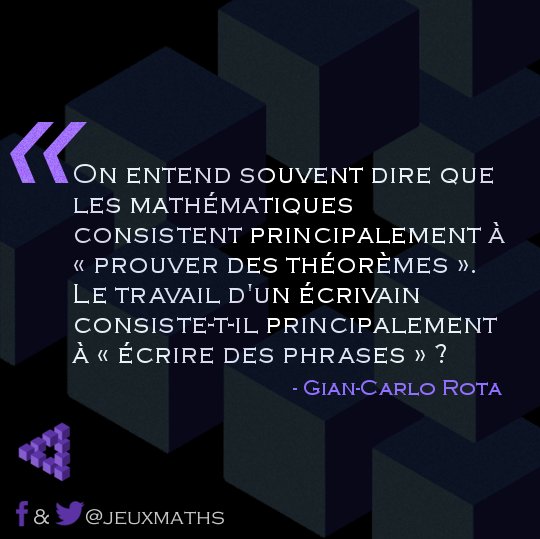 Jeuxmaths Vendredi Citation De Gian Carlo Rota T Co Ureigwxqw4 Twitter