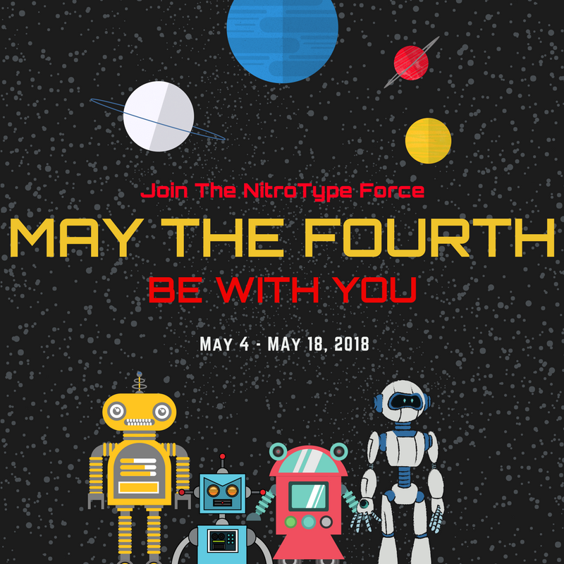 NitroType's tweet photo. There has been an awakening...Have you felt it? Our PAC Event started today, and the NitroType force is strong with this one! But who will end up on top? #MayThe4thBeWithYou #PACevent #nitrotype #StarWarsDay https://t.co/64SWs6MIa2