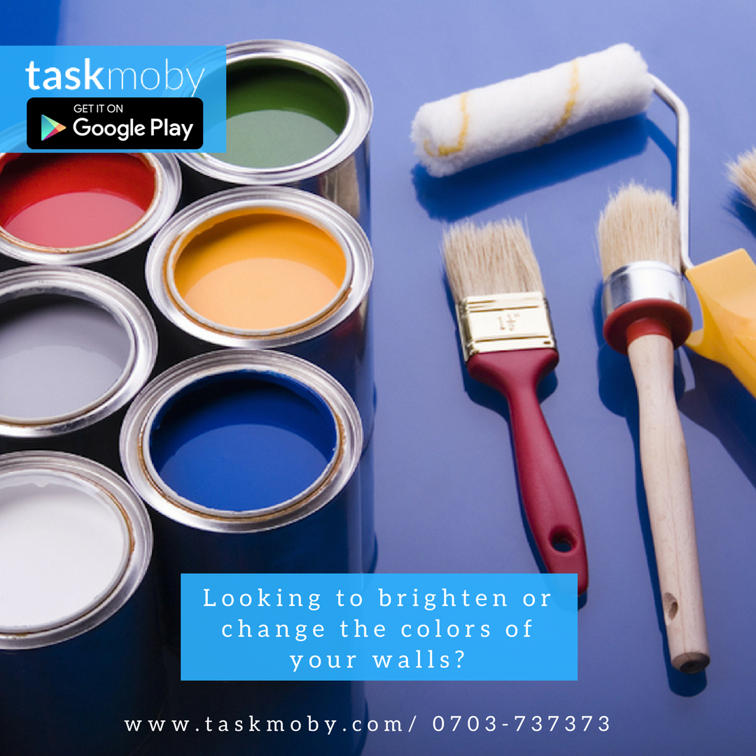 taskmoby's tweet photo. When all you need is a little painting to make your space look new again, call Taskmoby on 0703-737373 #Decor #paintings #TaskmobyApp https://t.co/aIGawVHd8o