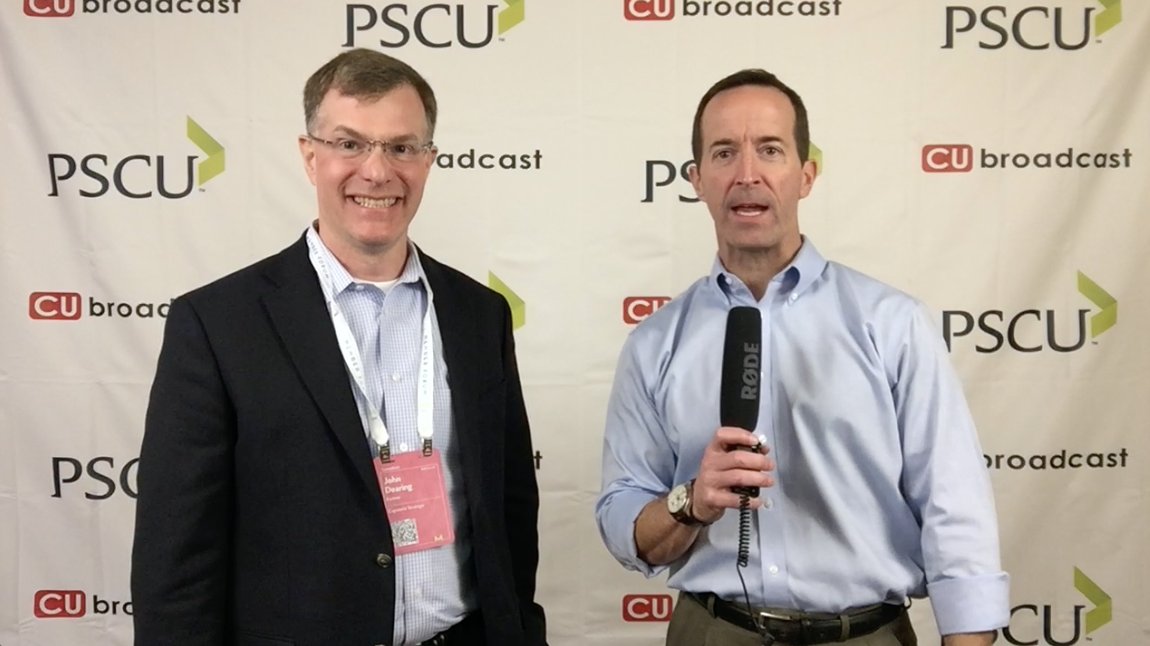 CUbroadcast's tweet photo. @PSCUForward #mforum18 Interviews: @GrowthEngineers John Dearing Shares How CUSOs and CUs are Responding to Today’s Rapidly Changing Environment... https://t.co/bR5Bn27nW3 https://t.co/2BKdPmW1iw