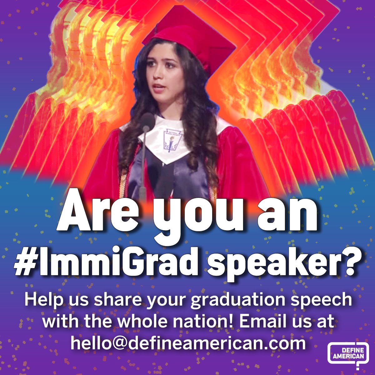 DefineAmerican's tweet image. #ImmiGrad!
Giving a speech? Let us know!
Gave a speech? Send us a link!
Email: hello@defineamerican.com

We want to celebrate all #ImmiGrads taking the mic to celebrate their families, communities, and heritage!