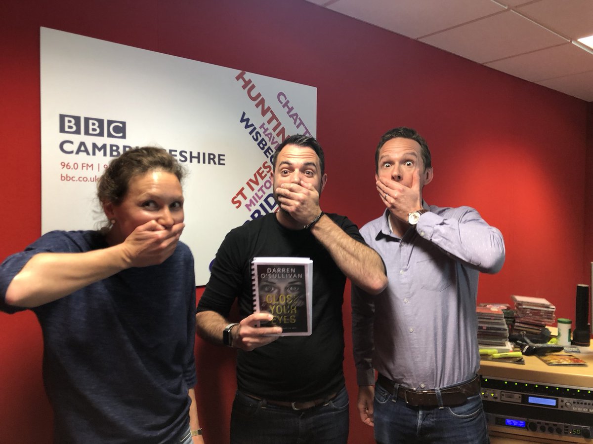 darrensully's tweet photo. I had a GREAT time with @jeremysallis today on @BBCCambs chatting about Close Your Eyes and the journey to a new career, along side @KatyTuncer
#closeyoureyes
#count2ten. https://t.co/xXAnZb0k1x
