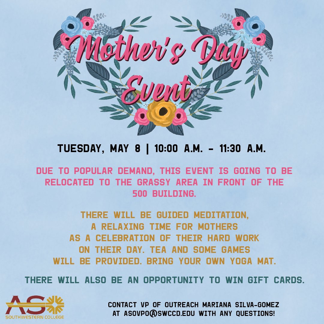 Palestine_Rules's tweet photo. Mother’s Day event (5/8/18) will now be happening in the grass area in front of the 500 buildings! There will be guided meditation, herbal teas, and other activities.💐☀️🧘‍♀️🧘‍♂️
•
•
•Bring your own yoga mat! https://t.co/UpHGWxeJjw