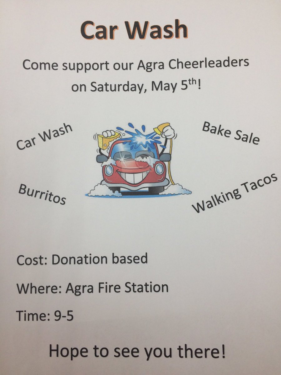 AgraHighSchool's tweet photo. Come get all the mud off your vehicle from the recent rains on Saturday and support these wonderful young ladies!! #agracheersquadrocks https://t.co/3bxBOqy1ao