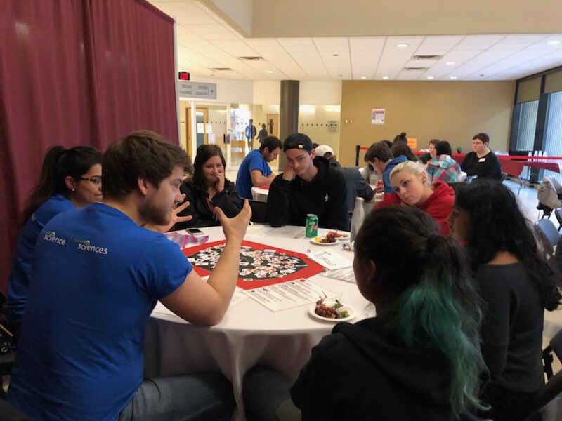 FellowesHighSch's tweet photo. Look at the awesome Falcons at #LetsTalkCancer @LetsTalkScience  today! #authenticlearning #ThankYouMsSklep @RCDSB https://t.co/o29x4h5N8G