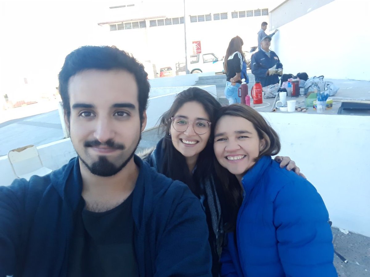 Empezando el Mural 🙌🏼 junto a los alumnos de la Escuela 52 y 613.