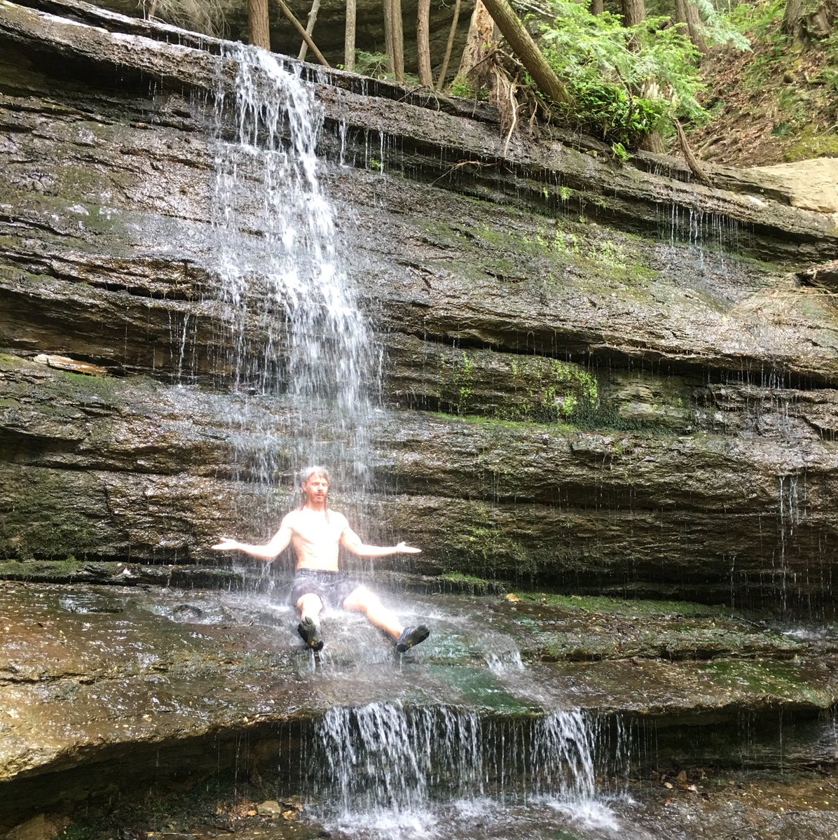 Being underneath a beautiful waterfall always inspires me to think, “Is ...
