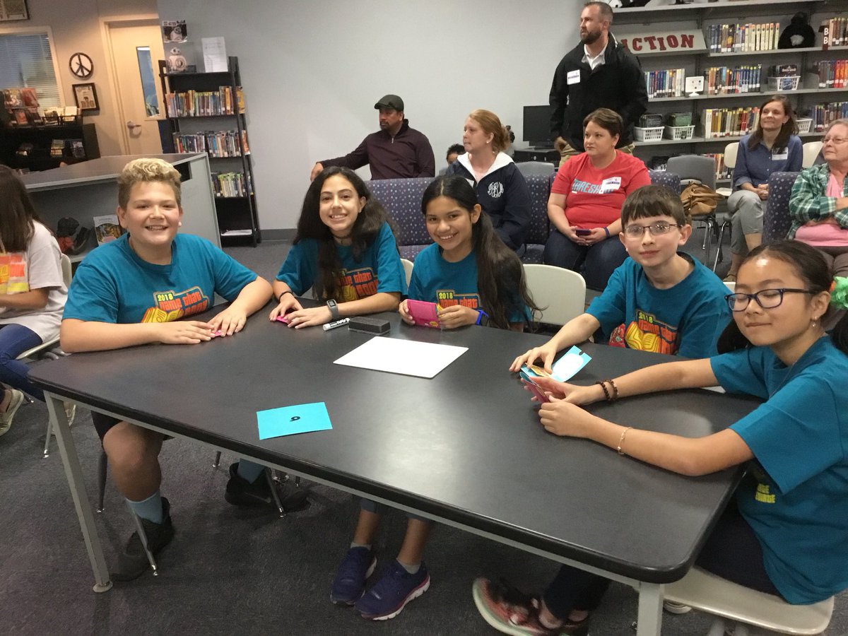 woodgatemisd's tweet photo. Name That Book Competition 1st place goes to River Valley and 2nd and 3rd place goes to Woodgate! #proudofthem #woodgatemagic https://t.co/cFExpvqRmb