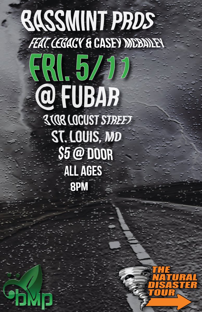 bassmintpros's tweet image. One week away! @bassmintpros live in #StLouis on stage @Fubar_Stl Friday May 11th. All ages.