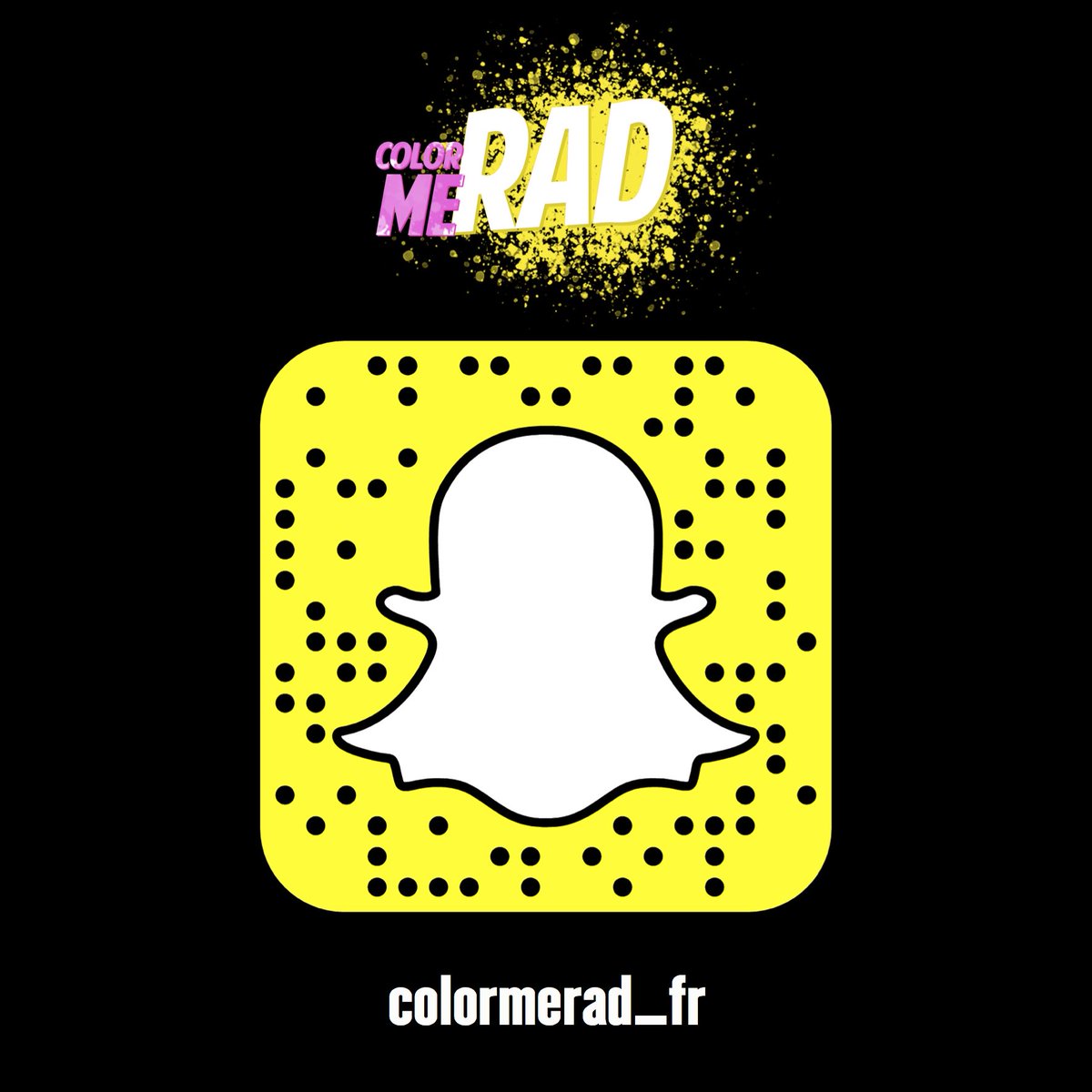 ColorMeRad_fr's tweet image. On est aussi sur #Snapchat !

#ColorMeRad #ColorMeRad2018 #CMR2018 #Bordeaux #Lyon #villeneuvedascq #Lille #Nantes #Course #Fun #Color #Famille #Family #Friends #Run #Running #Race #Finishers