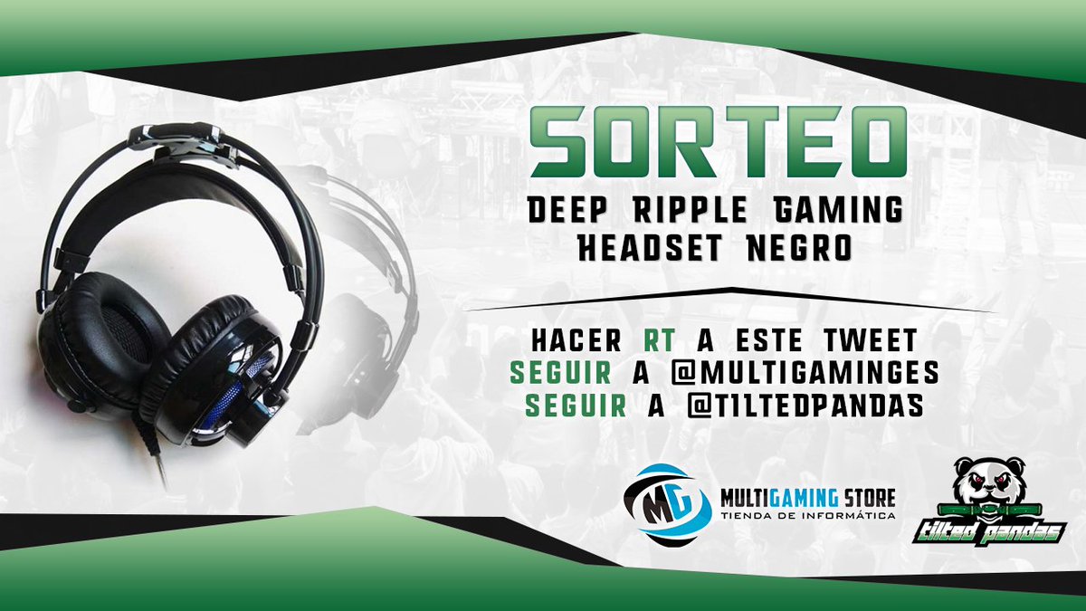 multigeekx's tweet photo. 🔔 ¡#SORTEO de unos Auriculares Gaming DEEP RIPPLE! (30,00€) 😍

🔹Para participar🔹

1.- Haz #RT a este Tweet ☑️
2.- Sigue a @MultiGamingES ☑️
3.- Sigue a @TiltedPandas ☑️

➕¡¡Es INTERNACIONAL 🌎 y con gastos de envío GRATIS!! 🌎😀 https://t.co/1MBQjtQTqo
