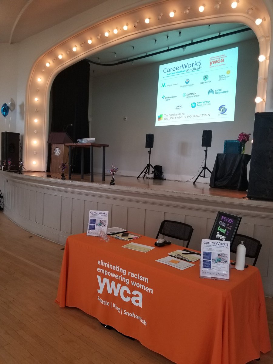 YWCAworks's tweet photo. We are getting ready for our #CareerWork$ Graduation ceremony. Thank you to all our amazing sponsors for supporting our mission.@VirginiaMason @seattlechildren @Swedish @fredhutch @kpwashington @Amerigroup @BillerFamFdtn @CityofSeattle @FHSHealth https://t.co/zIZ8osDB1j