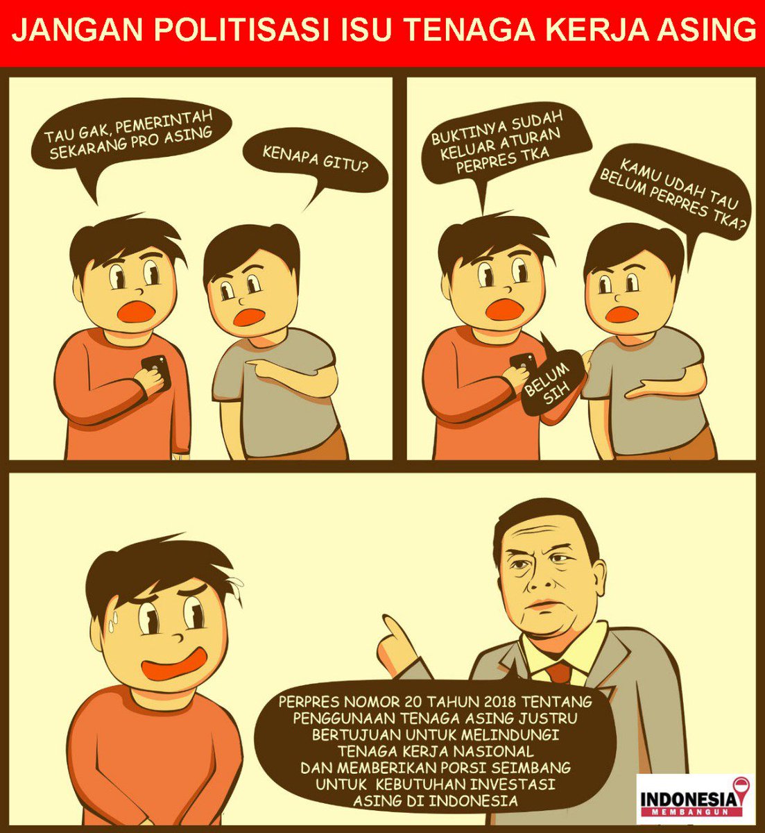 RaraAra001's tweet photo. Cari tahu dahulu sebelum berkomentar dan menyebar hoax. @Dr_Moeldoko @sindonews @digembok @msi_sohibuliman #PerpresTKAPenting #TKATerkendali #PahamiPerpresTKA https://t.co/XWhdjqhplN