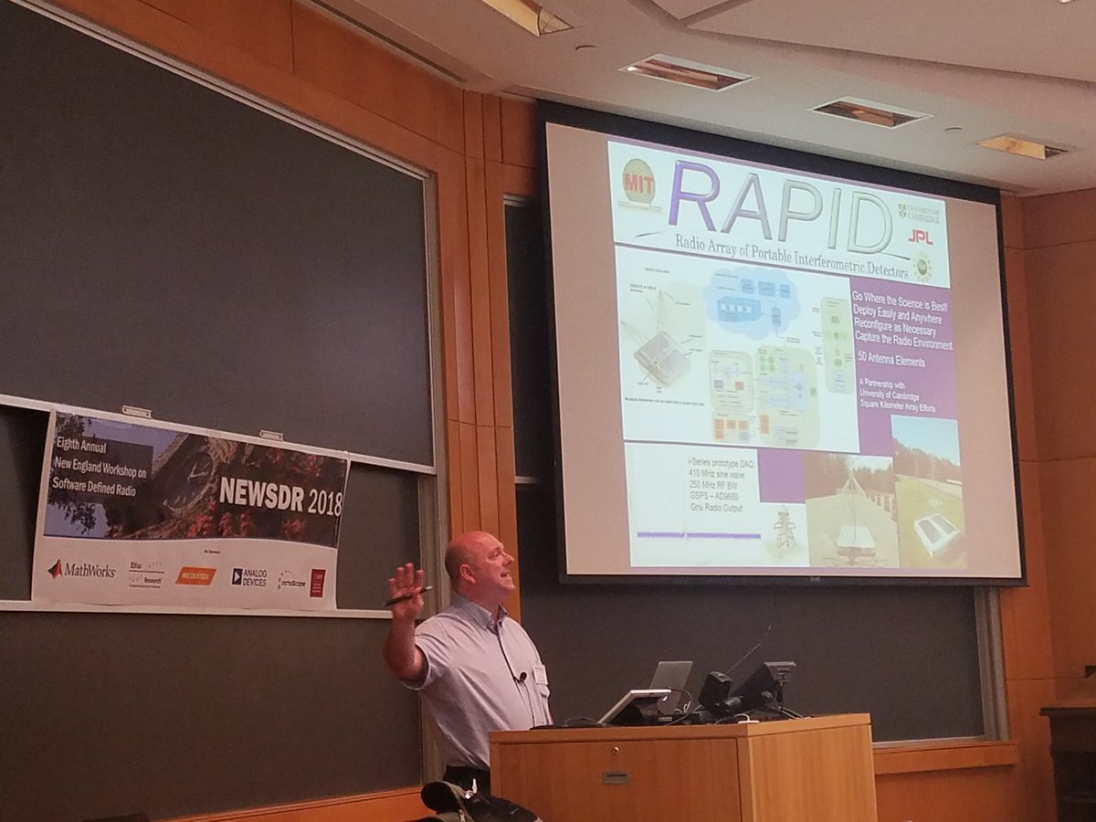 AlexWyglinski's tweet photo. Great talk from @MITHaystack at #newsdr @WPI @wpi_ece https://t.co/iHNPHRxCax