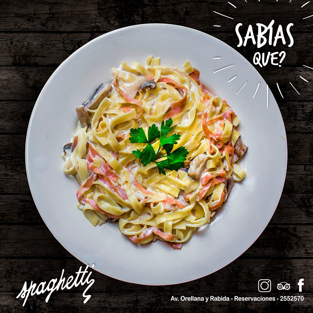 Spaghetti_ec's tweet photo. ¿Sabias que que la pasta a la carbonara fue una de las comidas mas comunes en la segunda guerra mundial? 🍝  🤔 Esto sucedio durante la campaña de Italia ya que los que mas abundaba eran los huevos, la pasta y el bacon. 🍝🤤 #FelizViernes #pasta https://t.co/4smg8euN2Z