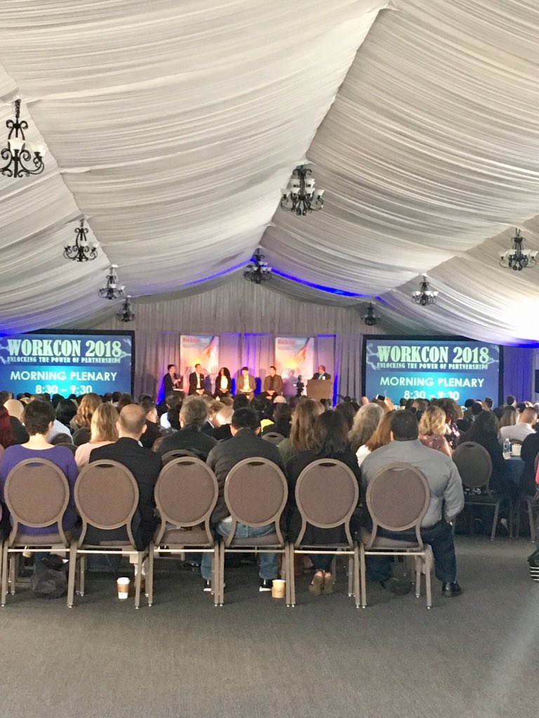KRACorporation's tweet photo. “It’s really about improving all of society so that everybody is participatory and included in the conversation. We need to be at the table at the most present way.” #WORKCON18 https://t.co/XxwCZfN5f6