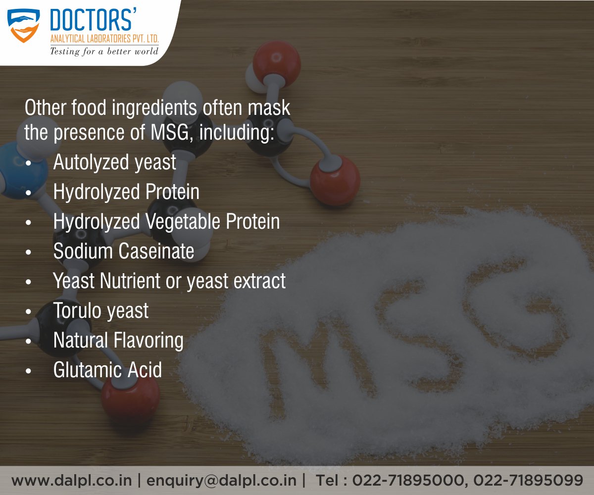 DALPLTesting's tweet image. Soy sauce, seasonings, powdered milk, malt, maltodextrin, pectin and anything protein often contain #MSG.
The consumption of MSG may led to #diabetes, adrenal gland malfunction, seizures, #highbloodpressure, excessive #weightgain, stroke and other health problems
@fssaiindia #Fit