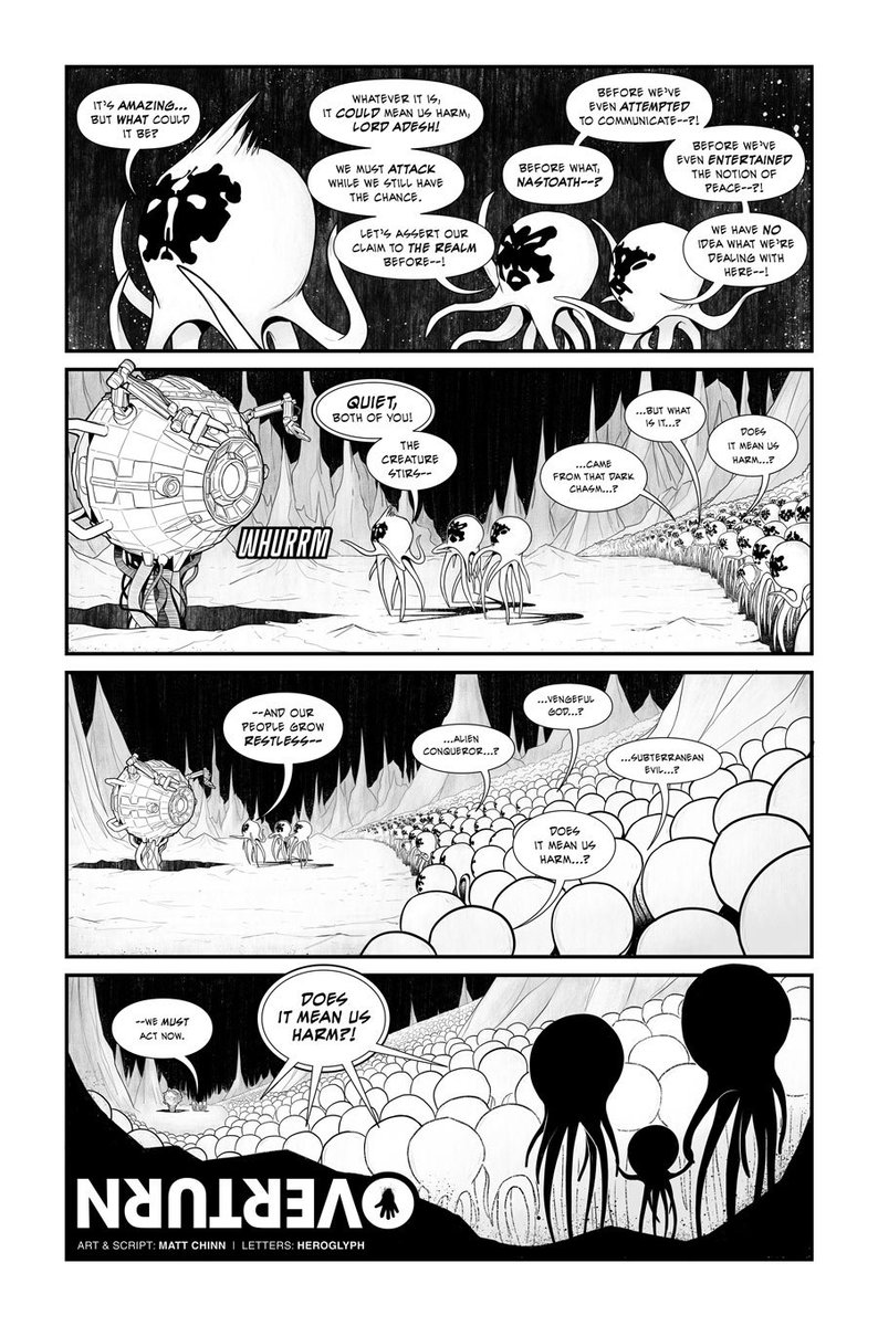 HeroglyphDesign's tweet photo. My first published lettering project, "Overturn," by @MattChinnWrites is in the latest issue of FutureQuake. Available to buy here: https://t.co/jTIW0yw4tV https://t.co/WruL9g5GGH
